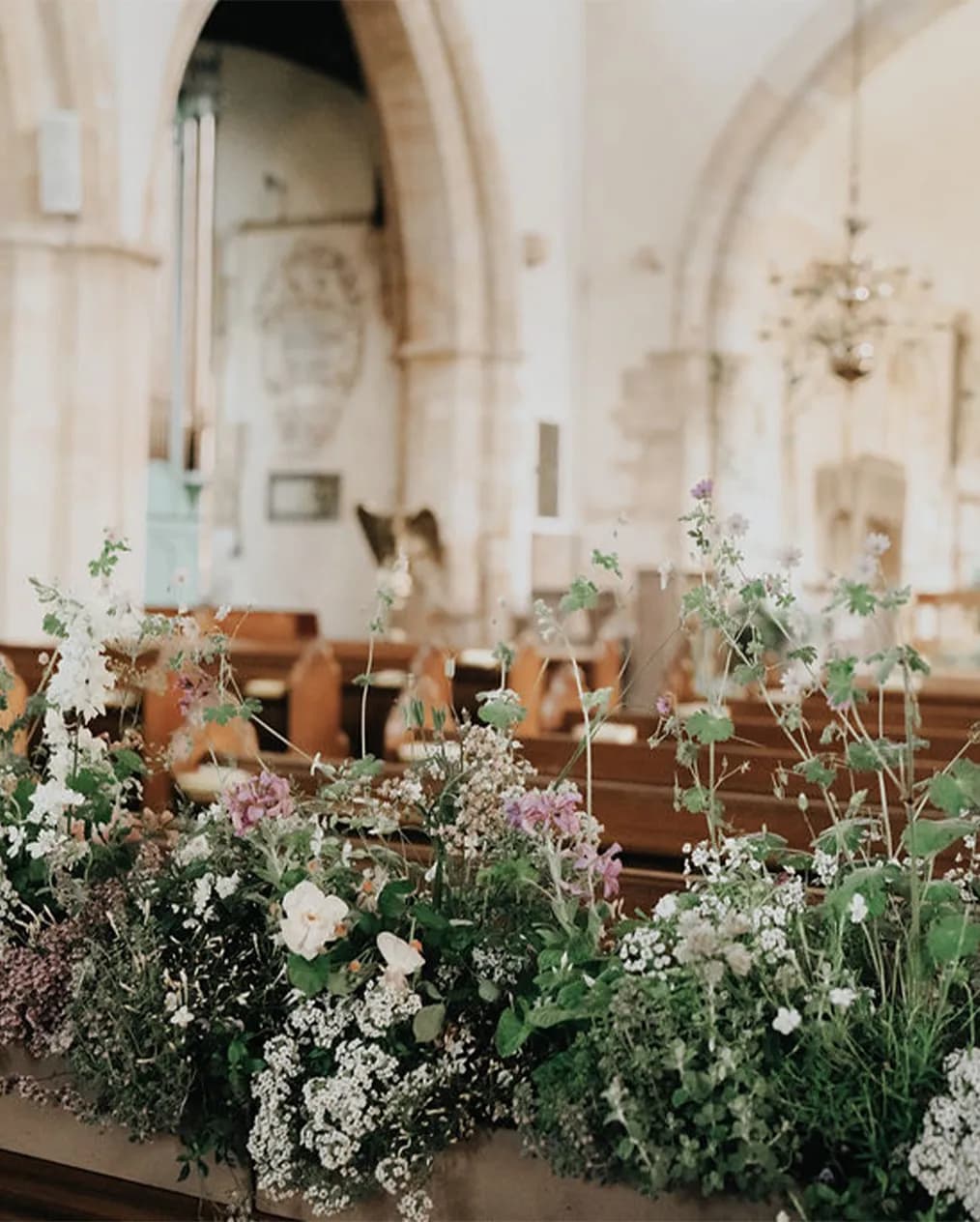 flower church decorations florals traditional wedding