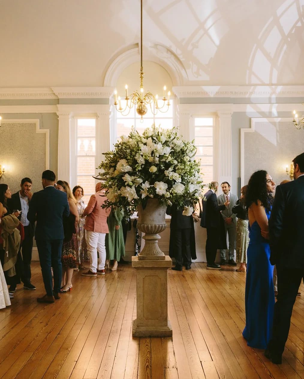 Wedding reception decoration at Old Chelsea Town Hall