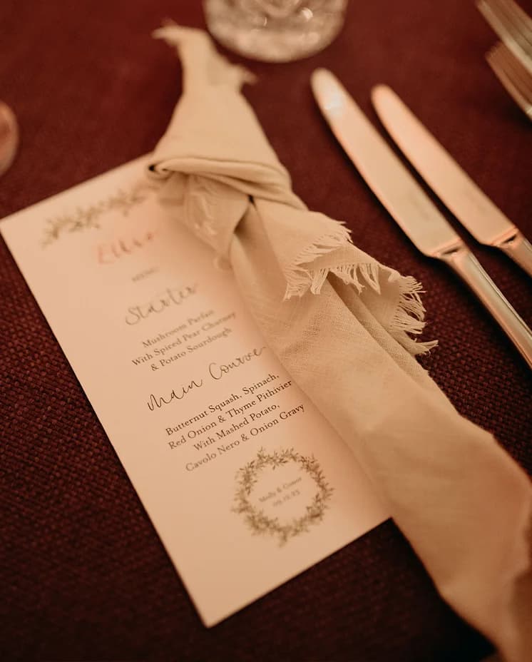 Wedding catering menu 