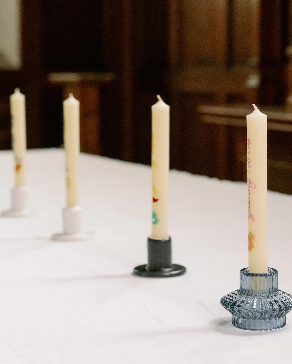 Candles on the wedding altar