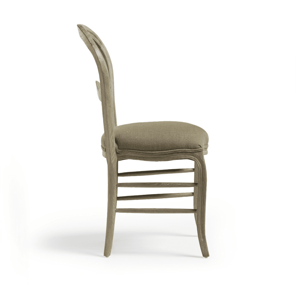 Brinley Linen Dining Chair, Dark Lichen