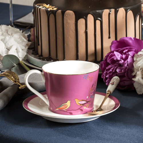 Image showing the Chelsea Collection Teacup and saucer, 20cl, pink product.