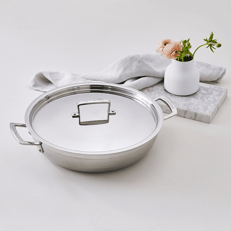 Classic 3-ply Uncoated Shallow Casserole, Stainless Steel