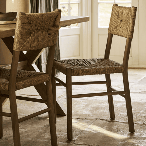 Image showing the Wixford Set of 2 Dining Chairs, Oak Wood product.