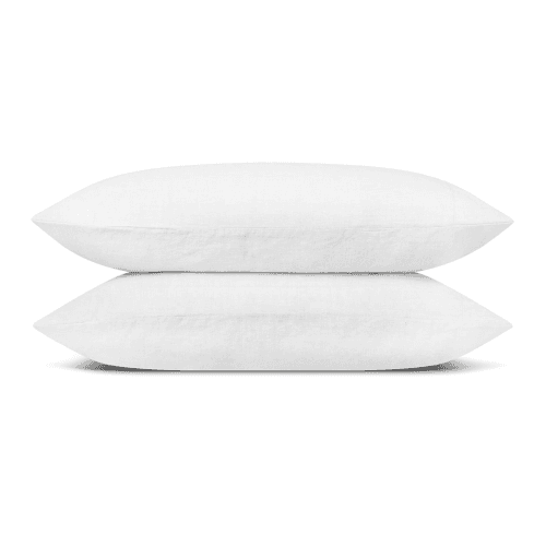 Image showing the Linen Pair of Pillowcases, Standard, White product.