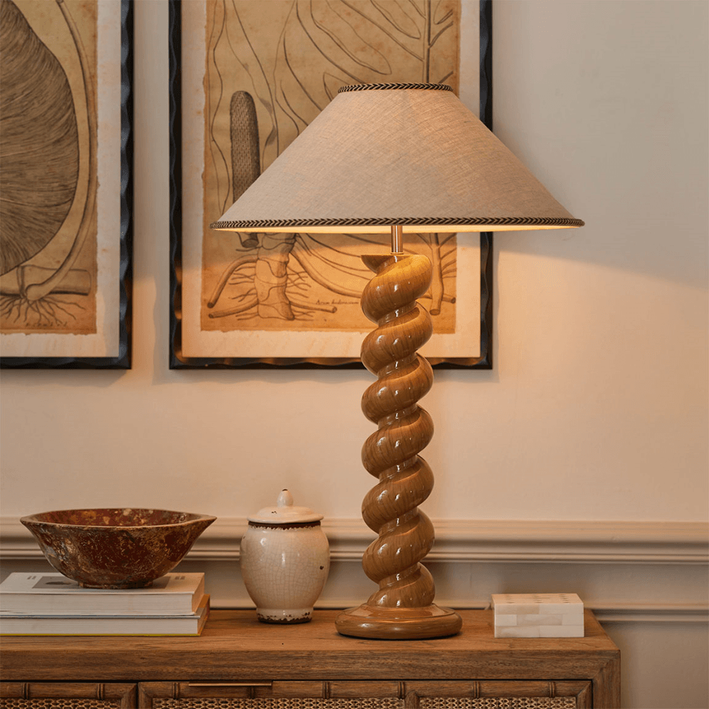 Henshall Table Lamp Base, Washed Orange