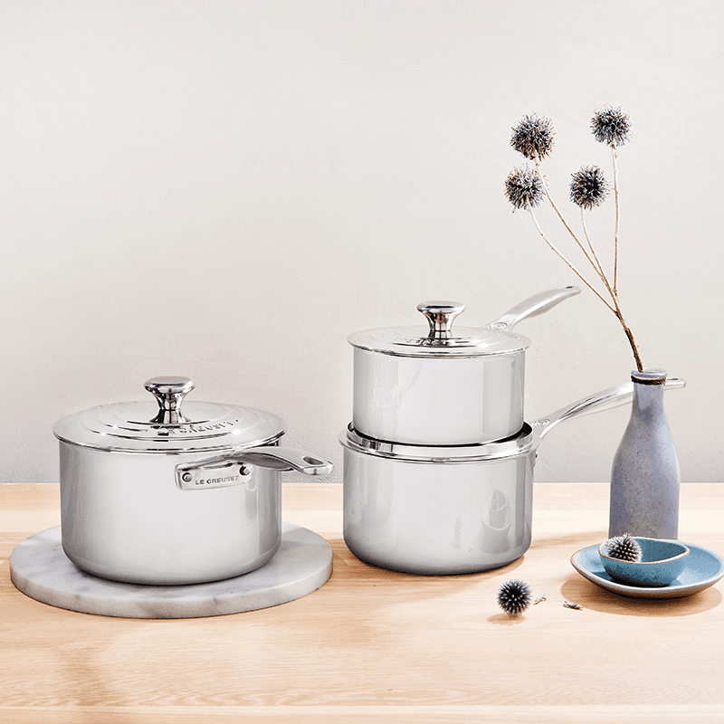 Signature Uncoated Saucepan with lid