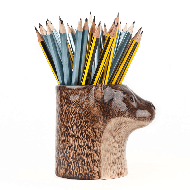 Otter Pencil Pot, H10cm, Brown