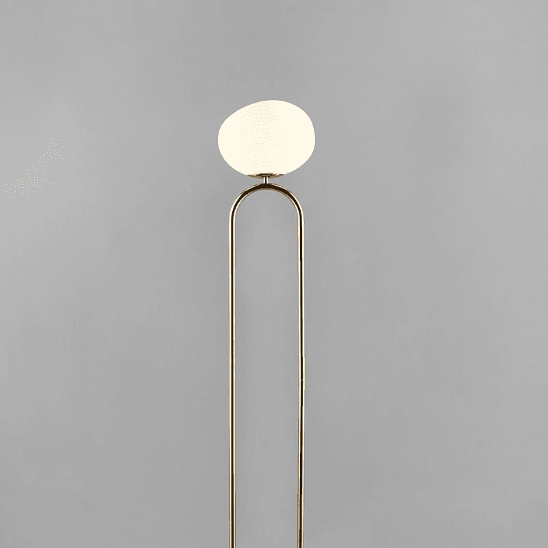 Shapes Floor Lamp, Brass