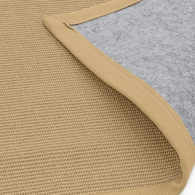 Sisal linen border runner, 160 x 230cm, linen