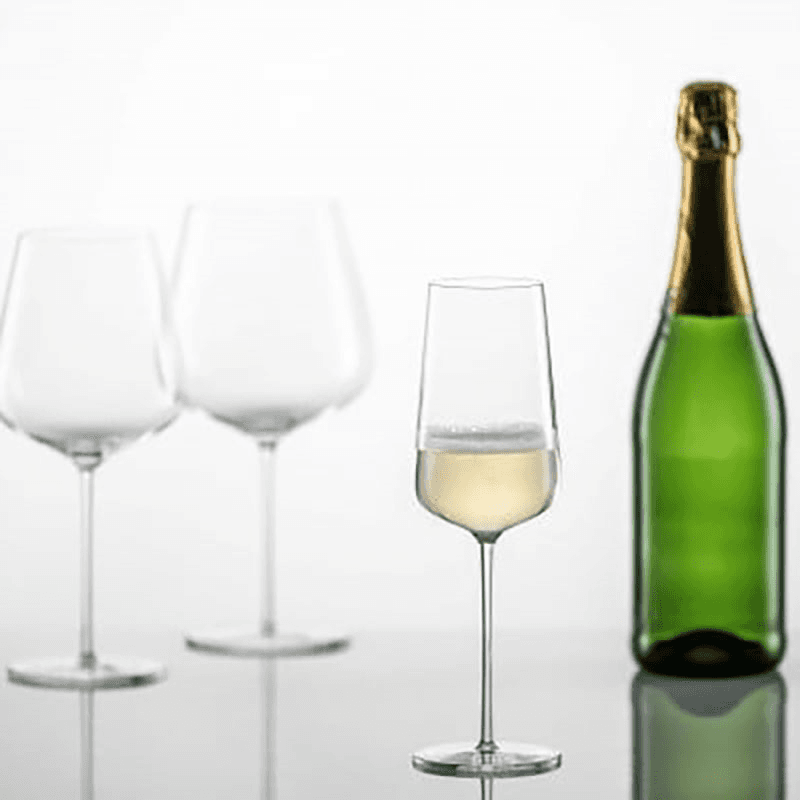 Vervino Set of 2 Crystal Champagne Glasses, 348ml, Clear