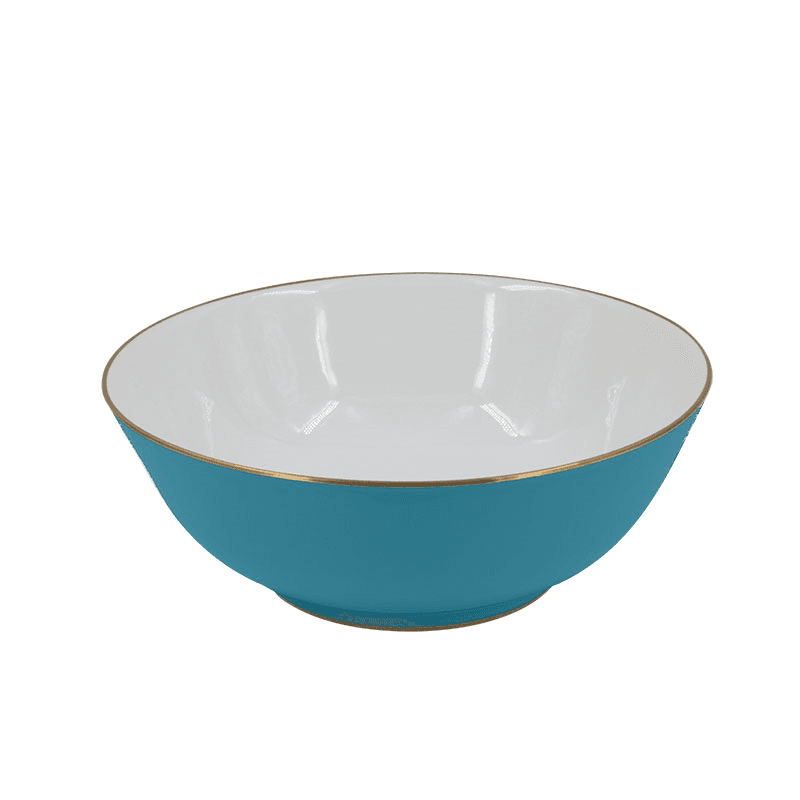 Sous Le Soleil Open Vegetable Dish, W9 x L25cm, Matt Gold Classic Turquoise