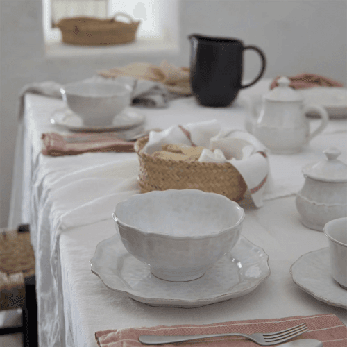 Image showing the Impressions Set of 6 soup/cereal bowls, White product.