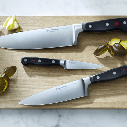 Image showing the Classic 3-piece Chef's Knife Set, Black product.