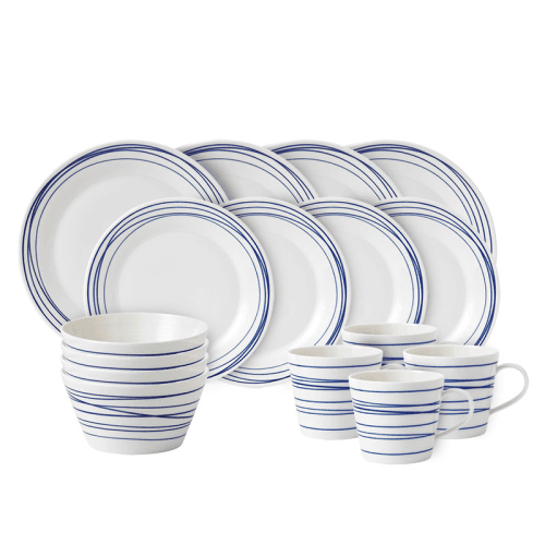 Image showing the 1815 Pacific 16 Piece Dinnerware Set, Blue product.