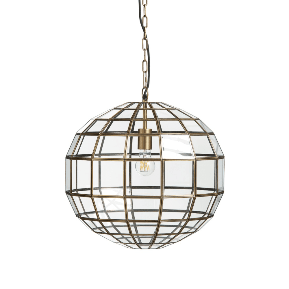 Rennell Pendant Lamp, Antique Brass