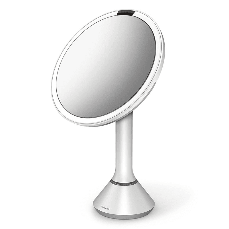 Sensor Mirror with Touch-Control Brightness, D20cm, White Stainless Steel