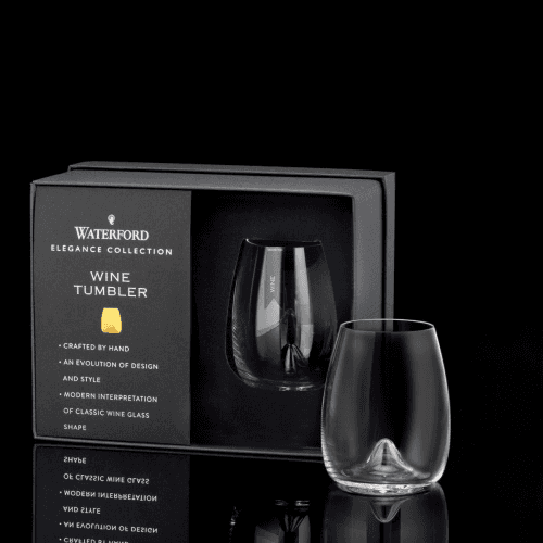Image showing the Elegance Collection Pair of Stemless Wine Glasses product.