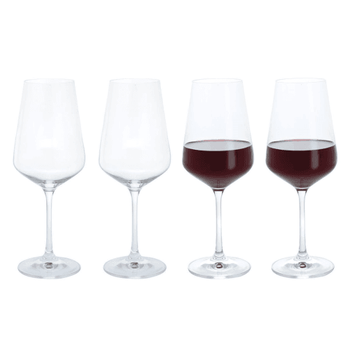 Image showing the Cheers Set of 4 Red Wine Glasses, 450ml, Clear product.