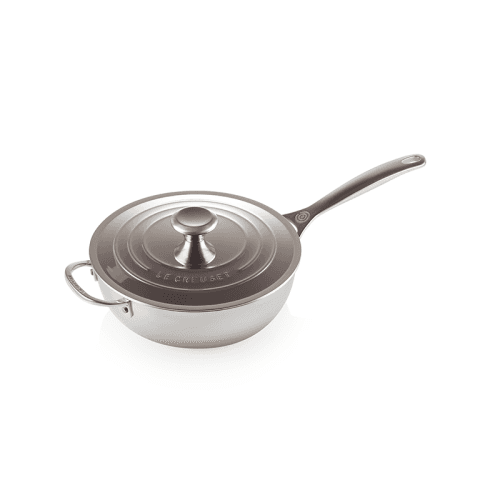 Image showing the Signature Uncoated Chef's pan with lid, Stainless Steel product.