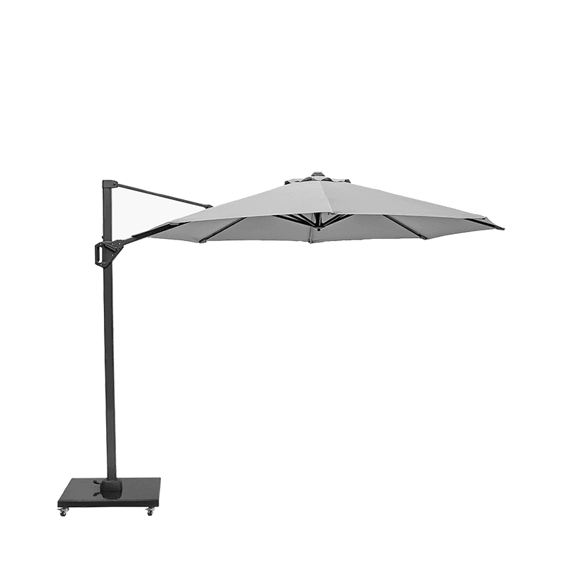 Voyager T1 Round Parasol, 3m, Luna Grey