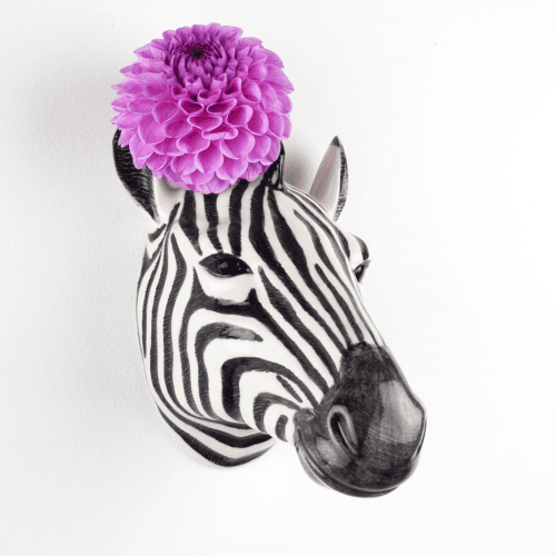 Image showing the Zebra Wall vase, L15 x D14 x H15cm product.