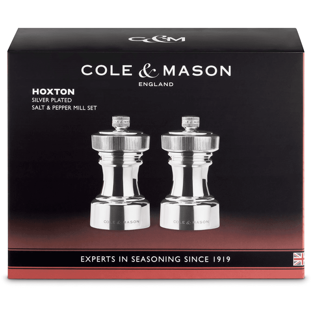 Hoxton Salt & Pepper Mill Set, Silver Plated
