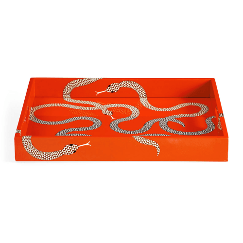 Image showing the Eden Lacquer Tray, Orange product.