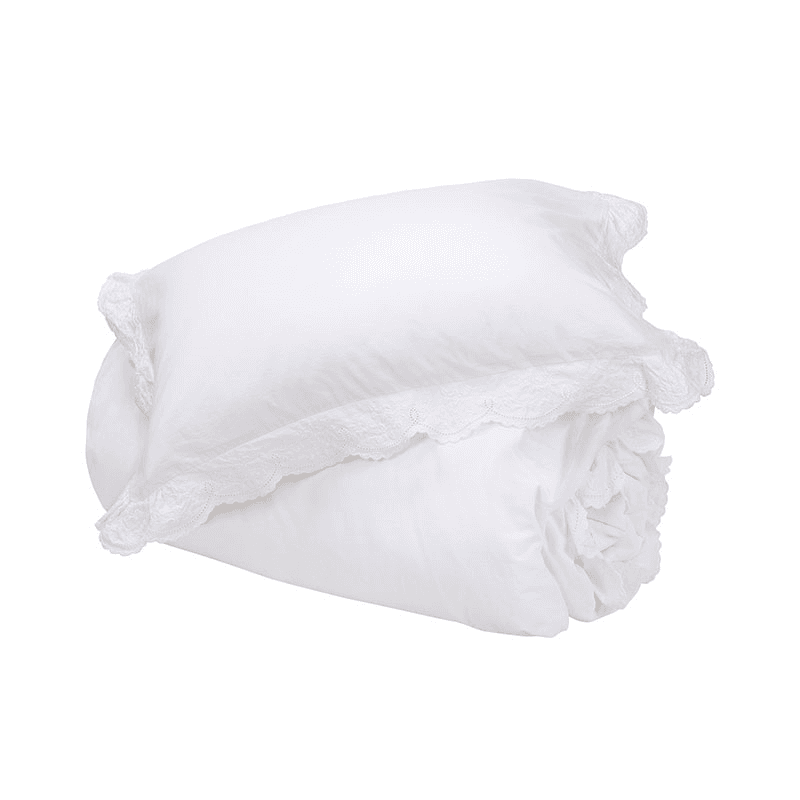 Elsie Duvet Cover, King, White