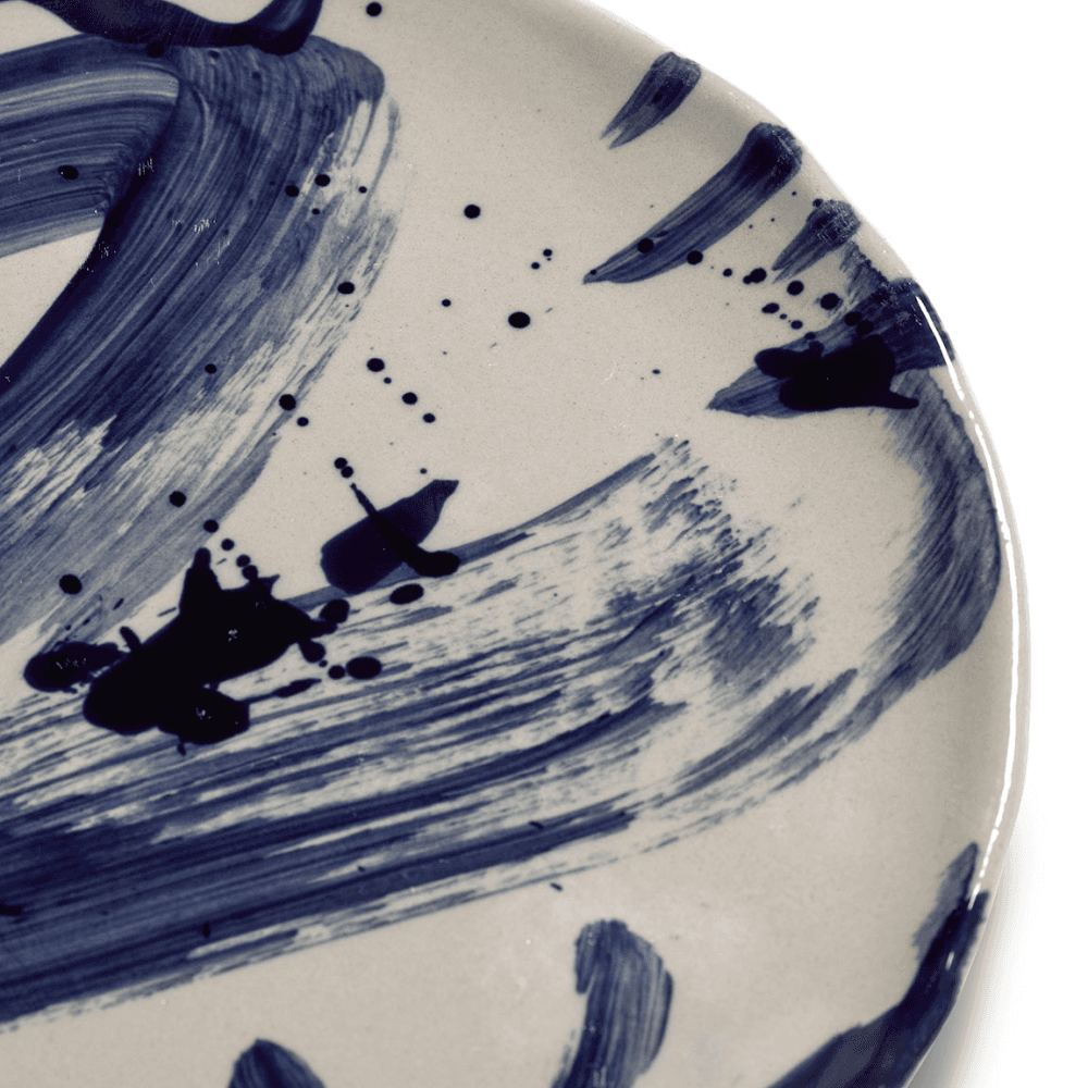 Sophia by Marie Michielssen Set of 4 Breakfast Plates, Beige Blue