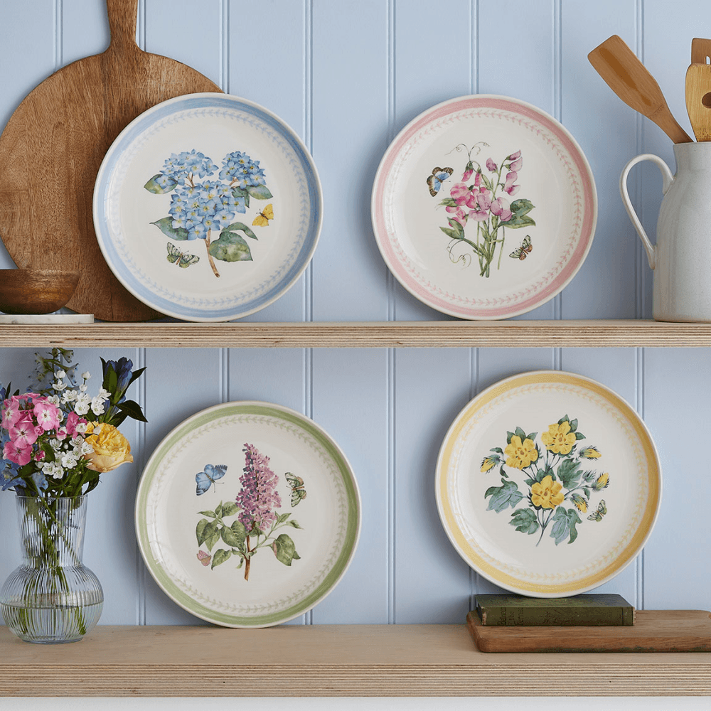 Botanic Garden Sketchbook Set of 4 Dinner Plates, Multi