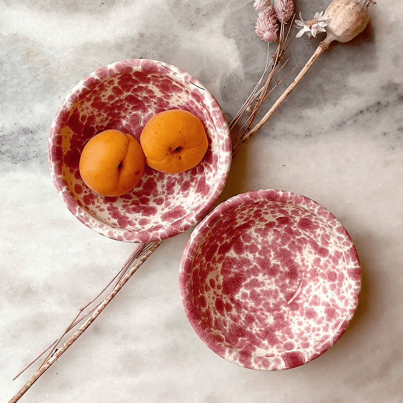 Splatter Nut Bowl, D12cm, Cranberry