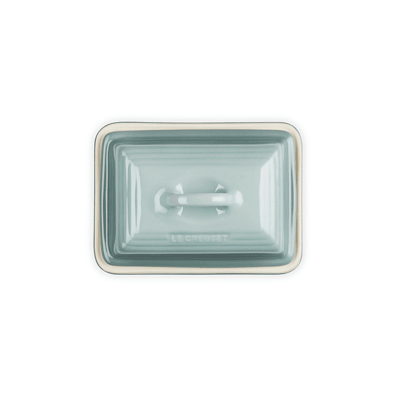 Stoneware Butter Dish, 17cm, Sea Salt