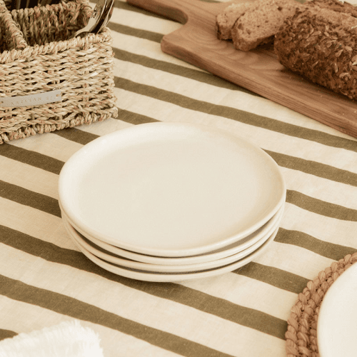 Image showing the Organic Set of 4 Side Plates, Cream product.