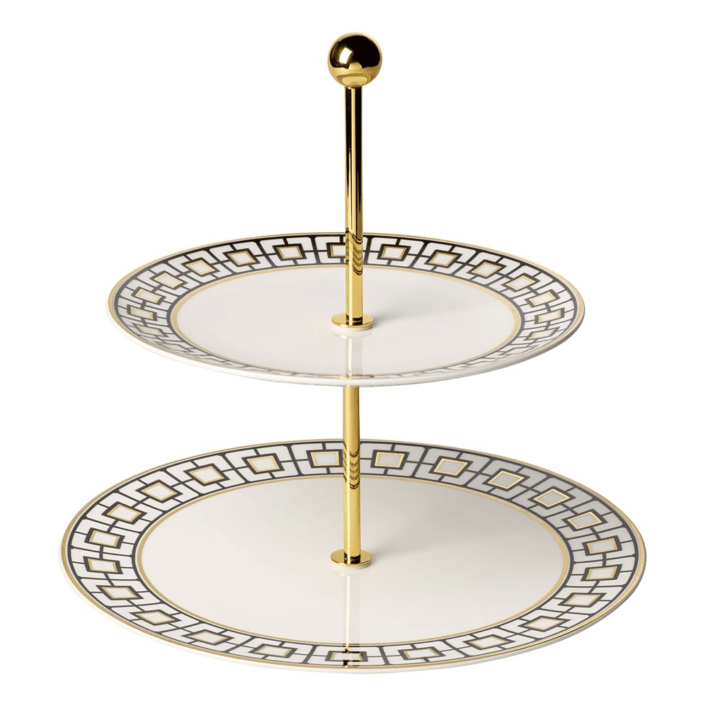 MetroChic Cake stand, Gold/Multi