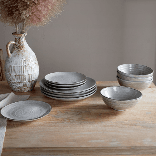 Image showing the Valinha 12 Piece Dinnerware Set, Grey product.