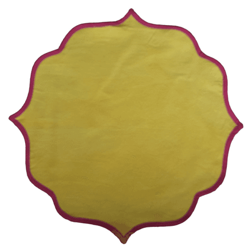 Image showing the Ikat Placemat, D40cm, Yellow product.