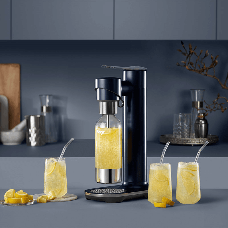 The Infizz Fusion Sparkling Drink Maker, H43cm, Damson Blue