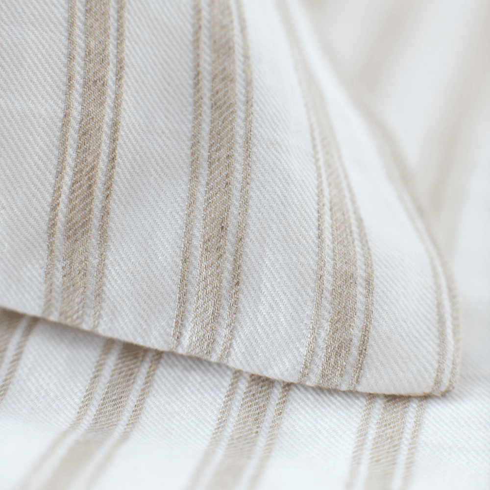 French Ticking Stripe Pillowcase, Natural