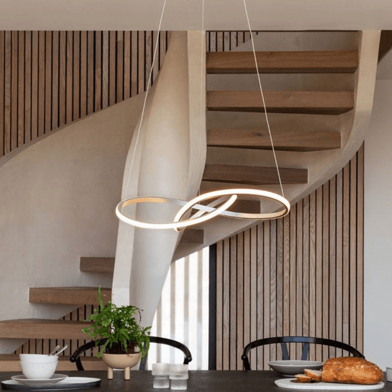 Ribbon LED Ceiling Pendant, H15cm, Satin Gold