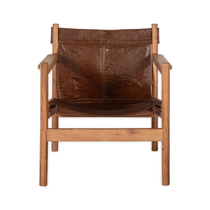 Dalibar Leather Lounger, Tan