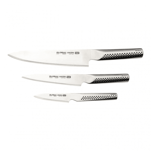 Image showing the Ukon 3 Piece Knife Set, Silver product.
