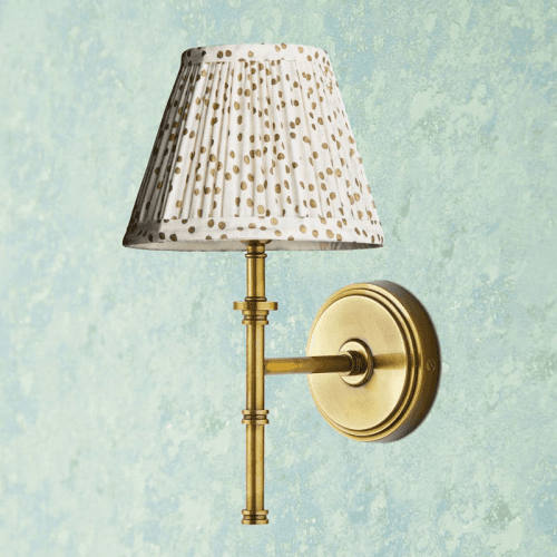 Image showing the Chukka Single wall fitting light, H22 x W12cm, Antiqued Brass product.