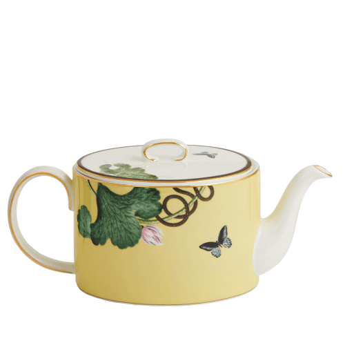 Image showing the Wonderlust Waterlily Teapot, Yellow/Floral product.