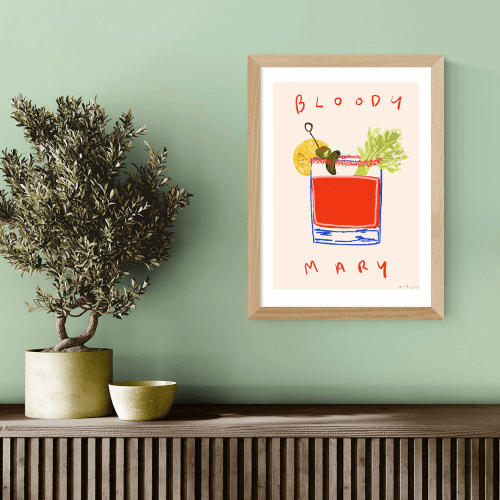 Image showing the Nia Beynon Bloody Mary Print, A3, Oak product.