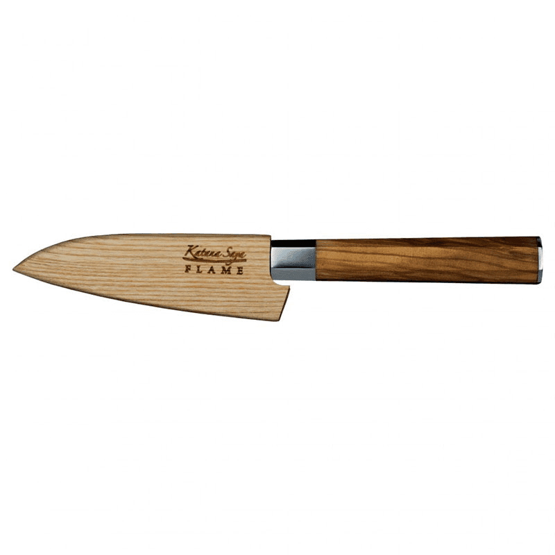 Flame Paring Knife, Olive Wood