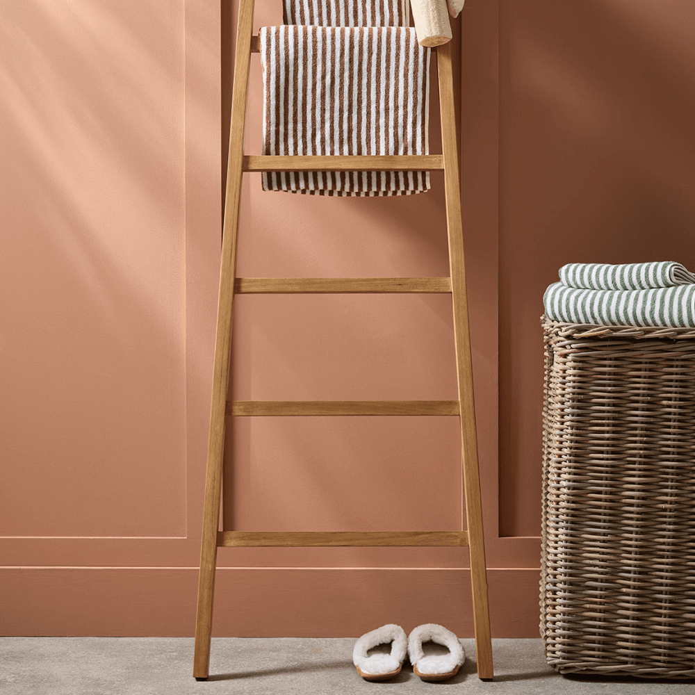 Teak Ladder Shelf, Brown