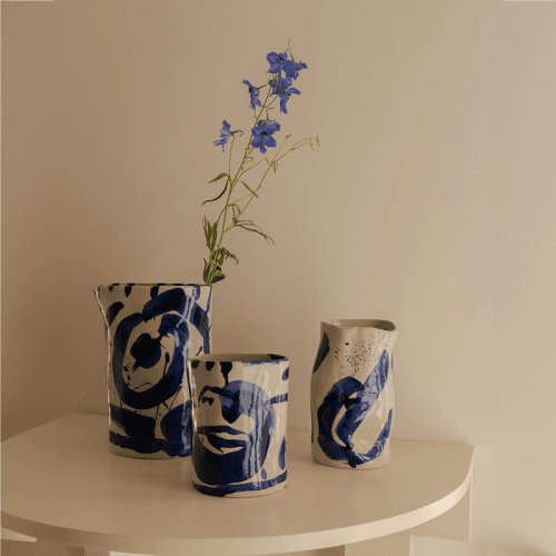 Image showing the Marie by Marie Michielssen Vase, Blue product.