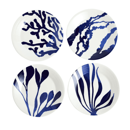 Image showing the Pacific Set of 4 Side Plates, Blue product.