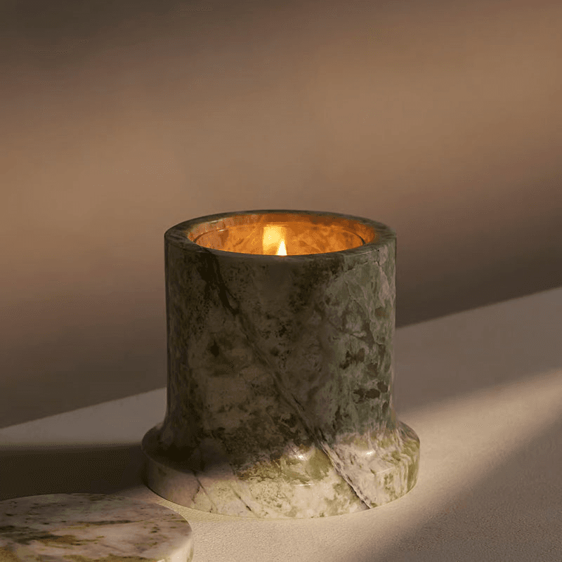 Sicilian Thyme & Apple Marble Candle, Jade